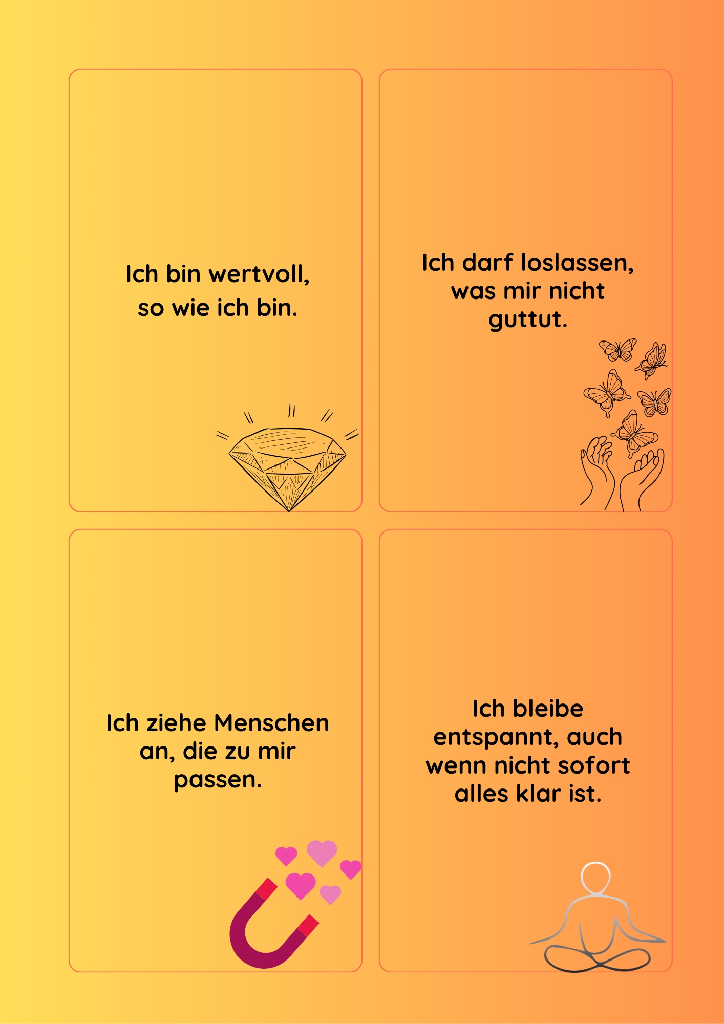 Crazy Coaching Affirmationskarten Kennenlernphase